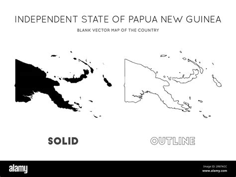 Papua New Guinea Map Blank Vector Map Of The Country Borders Of Papua