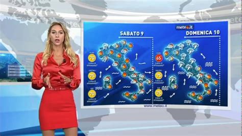 A meteorologist specializes in understanding and interpreting atmospheric data, usually from weather stations and. Italian Meteorologist in red satin blouse and red skirt ...