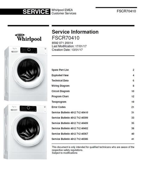 Whirlpool Washer Troubleshooting Manual