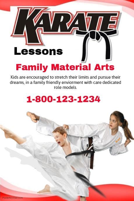 Poster Template On Postermywall Karate Poster Template Sports Health