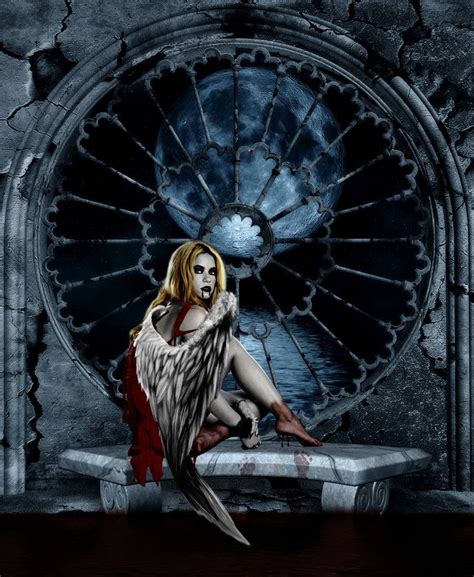 Winged Vamp Vampire Love Background Digital Artist