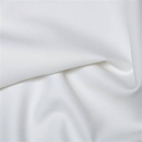 White Polyester Twill Plain Fabric 150cm 59 Wide Dressmaking Material