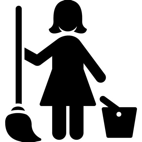 Cleaning Lady Free People Icons