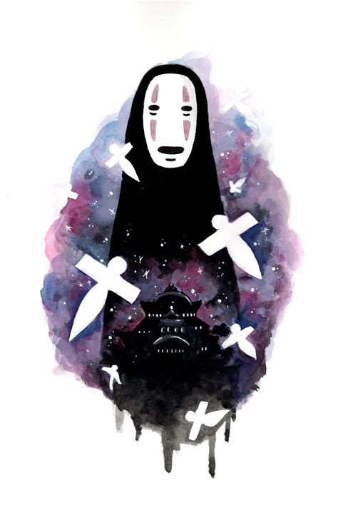 No Face Painting By The Printrovert Spirited Away Fan Art Studio