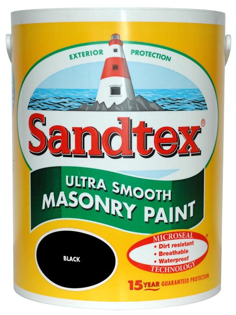 Sandtex Ultra Smooth Black Masonry Paint 5l Departments Diy At Bandq