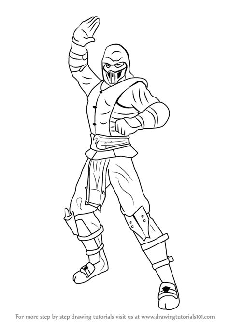 How To Draw Noob Saibot From Mortal Kombat Mortal Kombat Step By Step