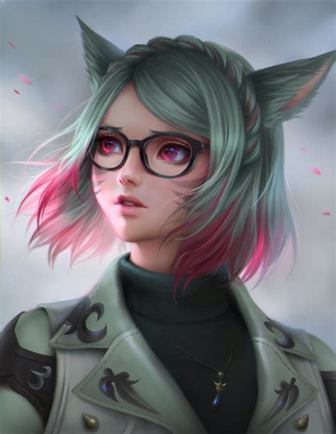 Safebooru 1girl Animal Ears Cat Ears Commission Facial Mark Final