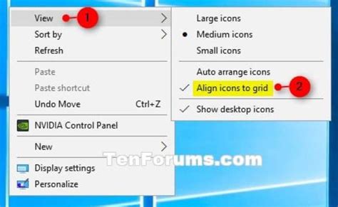 How To Align Desktop Icons To Grid Desktop Icons Snap To Grid Windows
