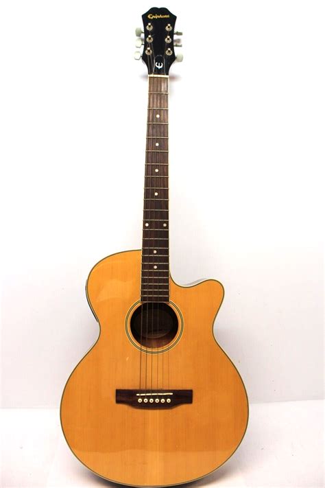 Epiphone Pr 4e Na Acoustic Electric Guitar Natural Finish Ebay