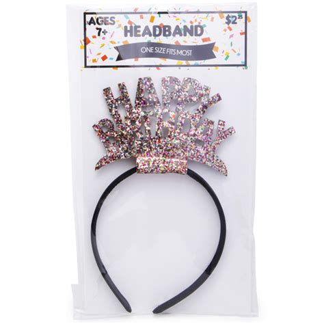 Happy Birthday Party Glitter Headband Let Go And Have Fun