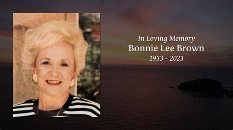 Bonnie Lee Brown Tribute Video