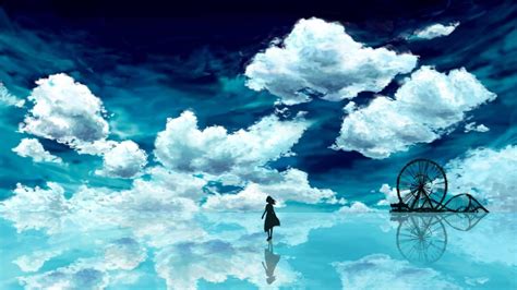 Download Anime Blue Sky Wallpaper
