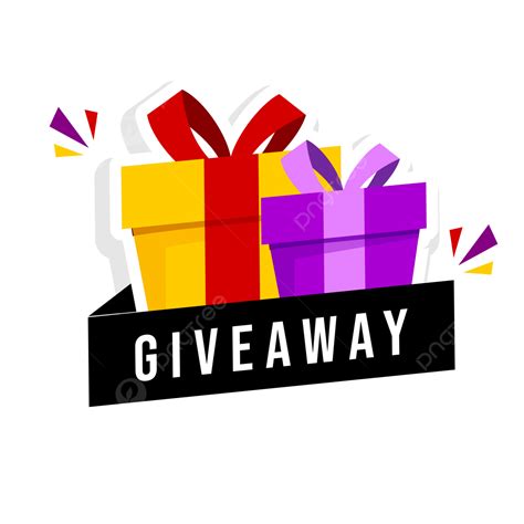 Giveaway Banner Label Winner Social Media Png And Vector With