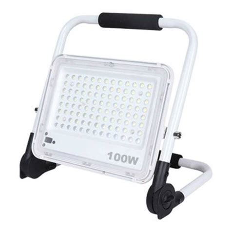 Led Rechargeable Cordless Mobile Portable Work Flood Light Torch Lamp