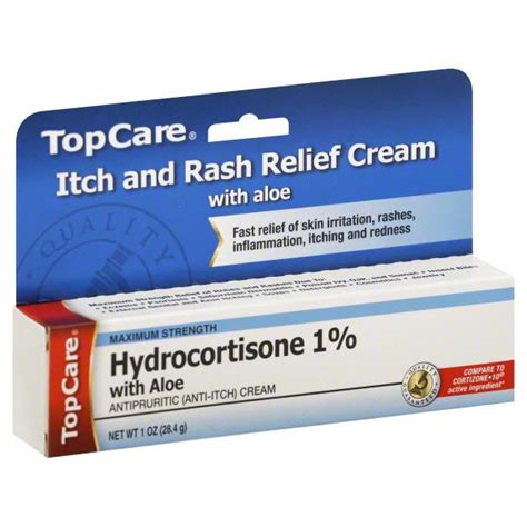 Topcare Hydrocortisone 1 With Aloe Maximum Strength Cream Hy Vee