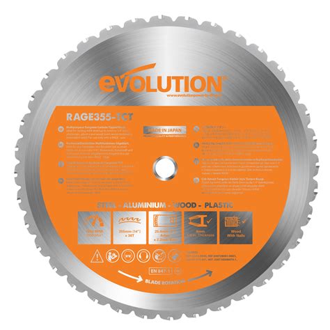 Evolution Rage 2 Tct Blade 355mm For Steel Toolstop