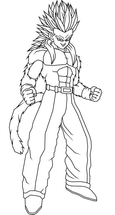 There are large variety of animals (動物, dōbutsu) seen throughout the dragon ball series. Gohan GT SSJ4 Lineart by theothersmen on DeviantArt