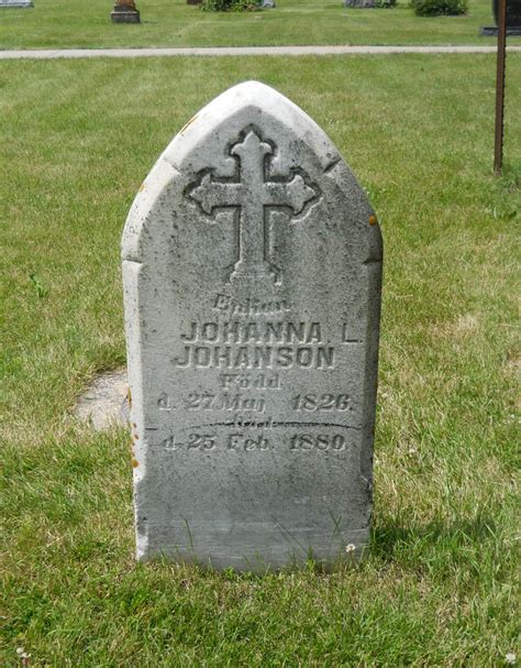 johanna johanson 1826 1880 find a grave memorial