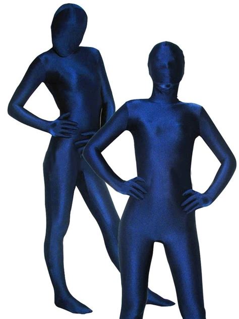 Halloween Spandex Zentai Lycra Blue Full Bodysuits Halloween Zentai