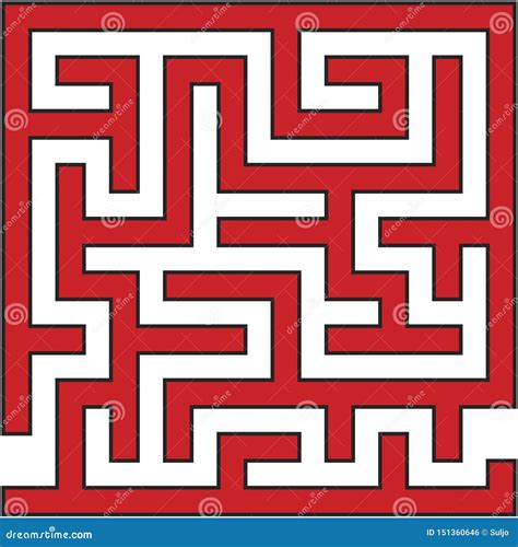 Simple Labyrinth Maze Stock Vector Illustration Of Problem 151360646