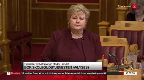 Erna Solberg Om Skolegudstjenester En Del Av Vår Kulturhistorie