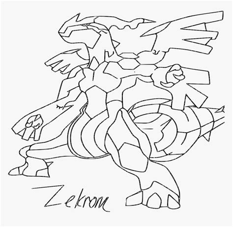 Coloring Pages Pokemon Zekrom Evolution Hd Png Download Kindpng