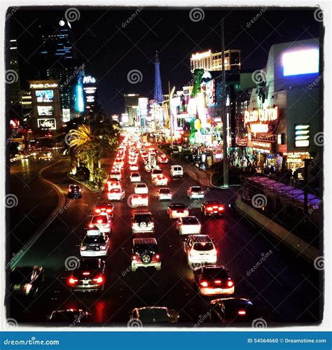 Vegas Traffic editorial image. Image of vegas, lights - 54564660