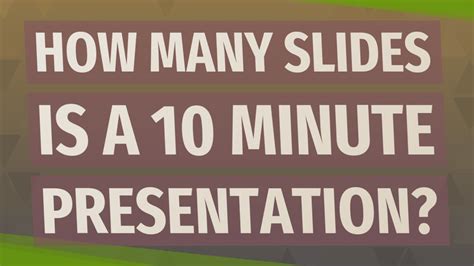 How Many Slides Is A Minute Presentation Youtube