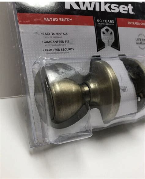 Kwikset Tylo Antique Brass Keyed Entry Door Knob 400t 5 New Ebay
