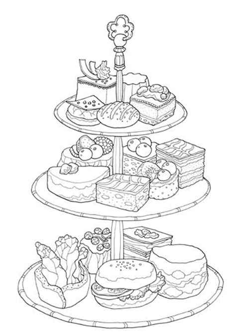 Food Coloring Pages Printable Adult Coloring Pages Coloring Book Art