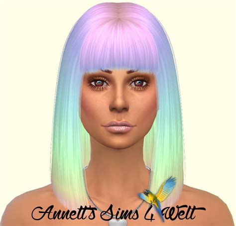 Annetts Sims 4 Welt Recolors Hair Katy