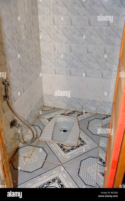 Arab Squat Toilet With Water Hose To Wash Egypt Stock Photo Alamy