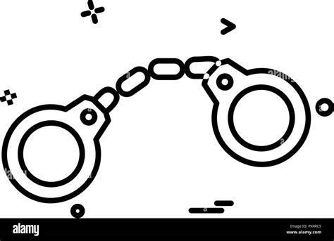 Handcuffs Icon Design Vector Stock Vector Image Art Alamy