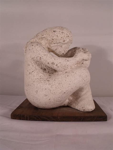 Wonderful Vintage Plaster Sculpture By Chester County Blind Artist From