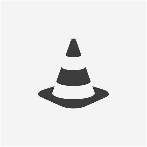 Traffic cone icon vector isolated. safety, construction, transportation
