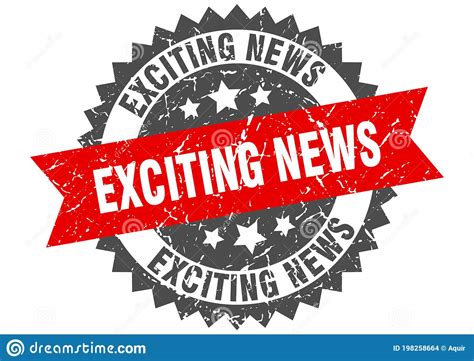 Exciting News Stamp Exciting News Grunge Round Sign Stock Vector