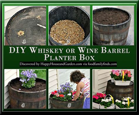 DIY Whiskey or Wine Barrel Planter Box | Wine barrel planter, Barrel planter, Planter boxes