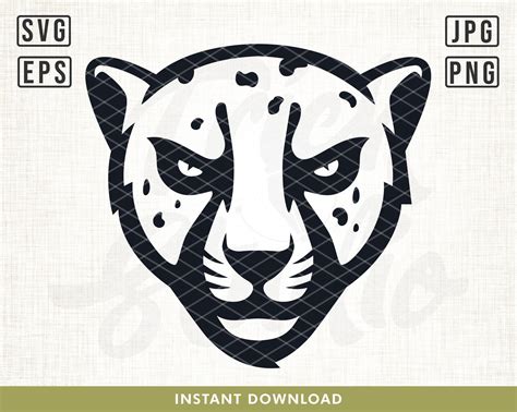 Leopard Svg Mascot Leopard Svg Cheetah Logo Cheetah Svg Etsy