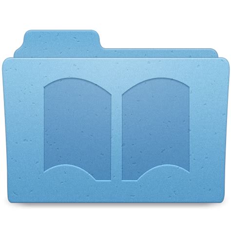 Library Folder Icon Aqua Lion Icons