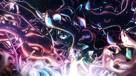Wallpaper : illustration, digital art, eyes, anime, abstract, glowing