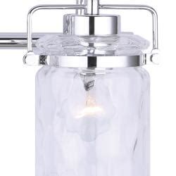 4 pack clear glass shade, 5.67 inch high, 5 inch diameter, 1.65 inch fitter, lighting fixtures replacement glass shades for pendant lights chandelier high transmittance lampshade. Patriot Lighting® Maeva Chrome 3-Light Vanity Light at ...