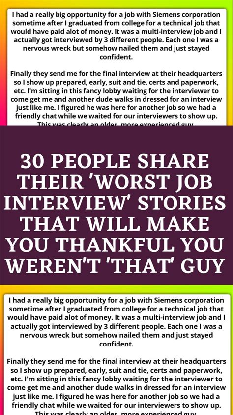 30 People Share Their Worst Job Interview Stories That Will Make You Thankful You Werent