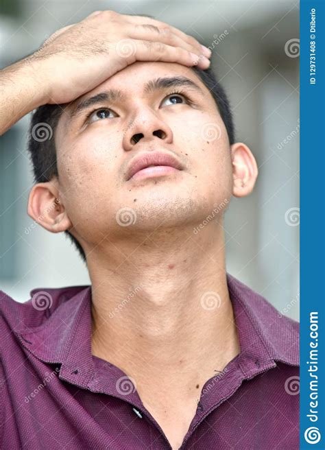 Filipino Male Memory Problems Stock Photo Image Of Dilemma Obstacle