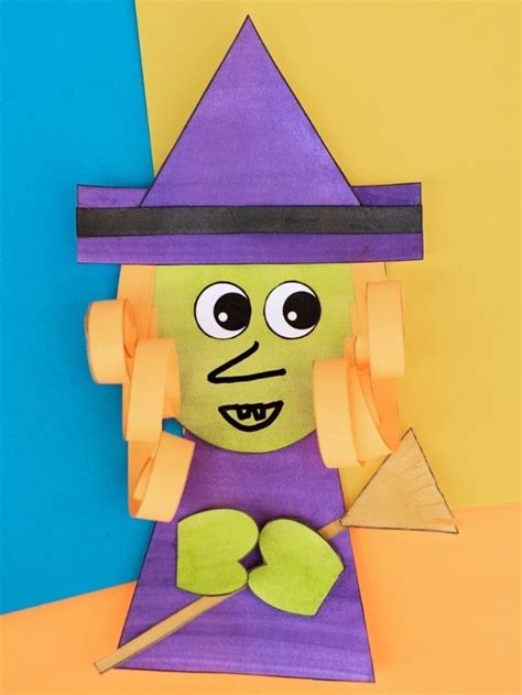 Halloween Paper Witch Craft Story Crafts By Ria