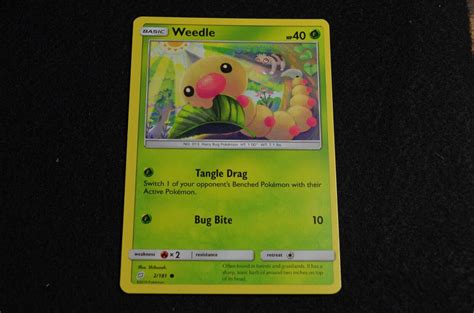 Pokemon Weedle Sun And Moon Team Up 2181 Nmmint Never Played Cards Ebay