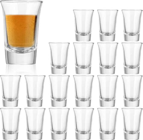 1 2 Ounce Heavy Base Shot Glass Set Qappda Whisky Shot Glasses 1 2 Oz Mini Glass Cups For