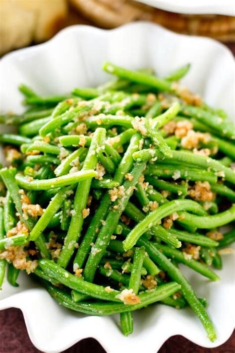 How to make french green beans with shallots. Italian Green Beans Recipe with Parmesan Cheese and Bread ...