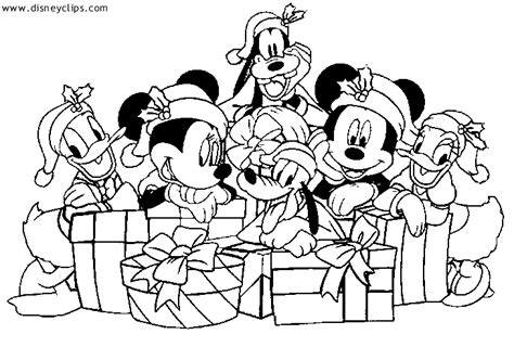 Disney Christmas Characters Coloring Pages