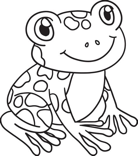 Frog Coloring Page Isolated For Kids 8209123 Vector Art At Vecteezy