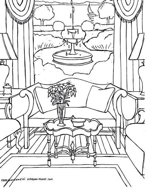 Interior Design Coloring Book Coloring Pages Source